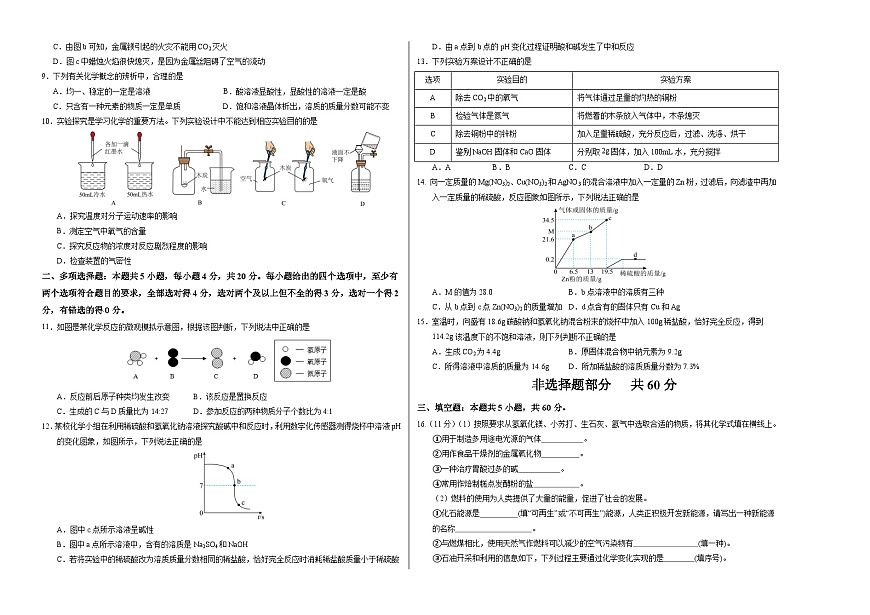 化學(xué)（濟(jì)南卷）（考試版A3）第2頁