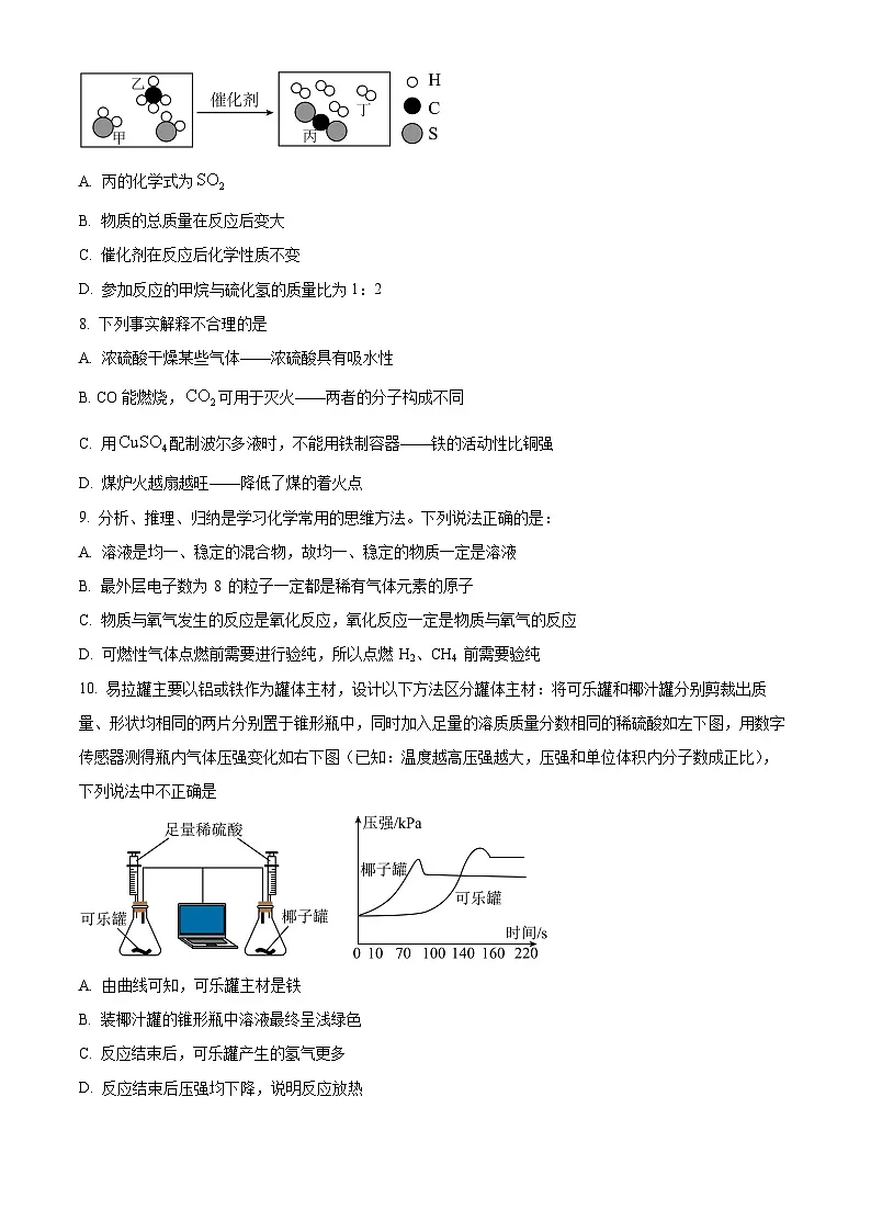 吉林省松原市前郭尔罗斯蒙古族自治县第一中学2024-2025学年九年级下学期3月月考化学试题第2页