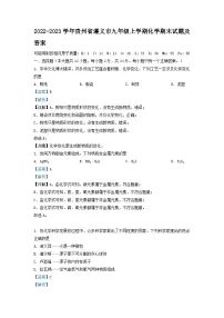 2022-2023学年贵州省遵义市九年级上学期化学期末试题及答案