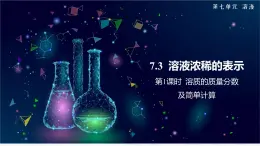 7.3 溶液濃稀的表示 課件 2024-2025學(xué)年九年級化學(xué)科粵版下冊