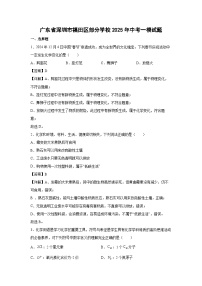 广东省深圳市福田区部分学校2025年中考一模化学试卷（解析版）