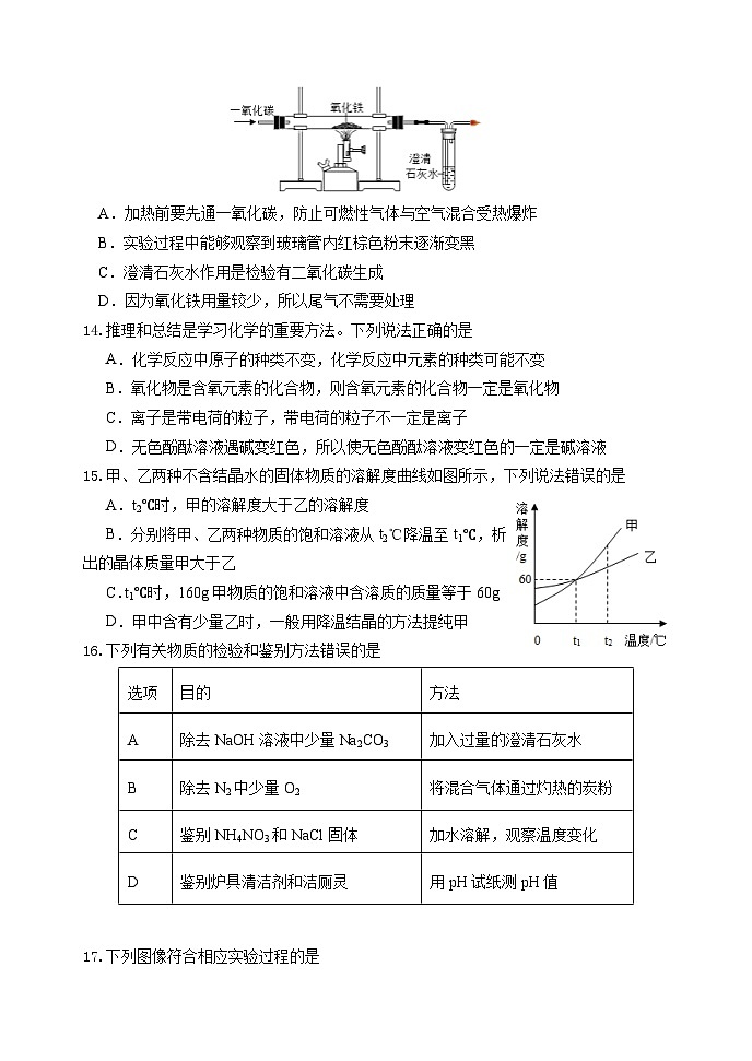 黑龙江省牡丹江市实验中学2023-2024学年九年级下学期学业水平考试模拟化学试卷第3页