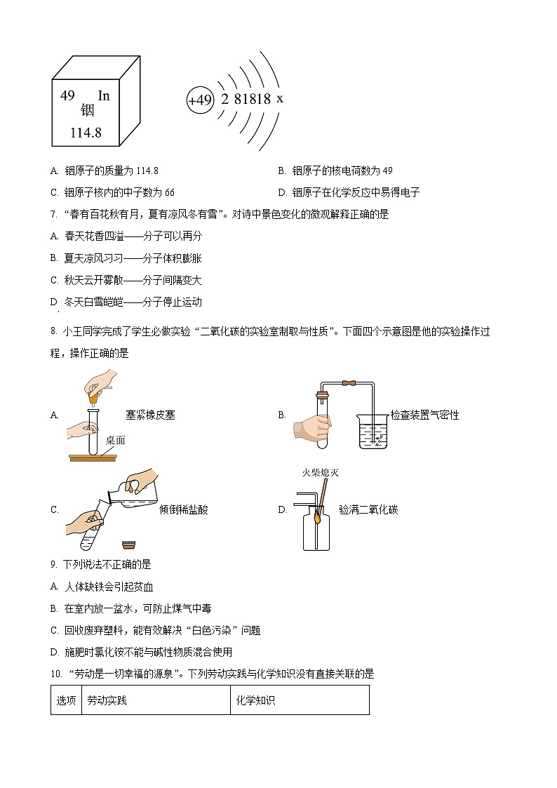 2025年广东省肇庆市封开县中考一模化学试题(原卷版+解析版)(中考模拟)第2页