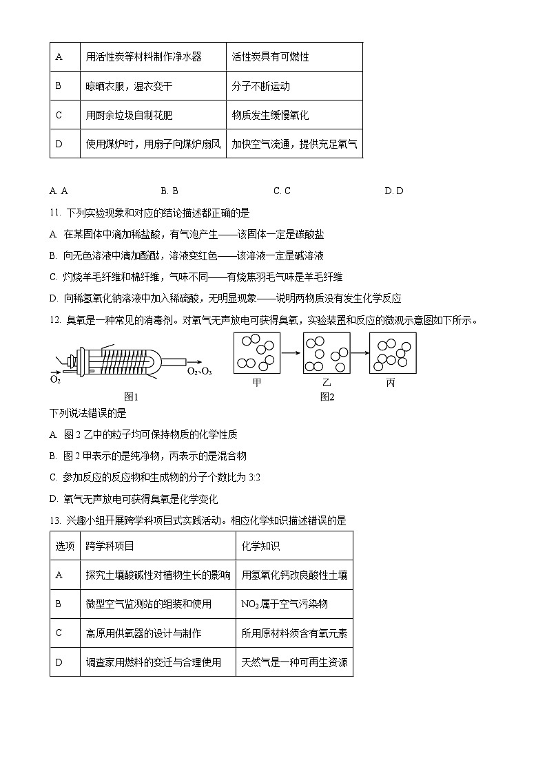 2025年广东省肇庆市封开县中考一模化学试题(原卷版+解析版)(中考模拟)第3页
