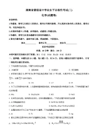 2025年湖南省娄底市学业水平考试（三）化学试题（中考模拟）