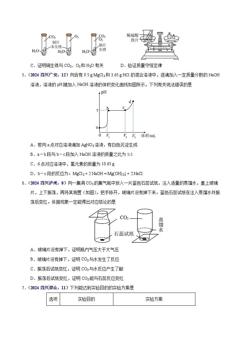 备战2025年中考化学真题分类汇编(全国通用)专题20综合实验和科学探究题(第01期)(原卷版)第3页