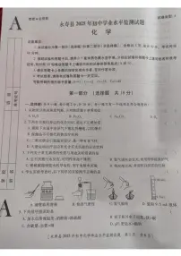 2025年陕西省咸阳市永寿县初中学业水平监测化学试题（中考模拟）