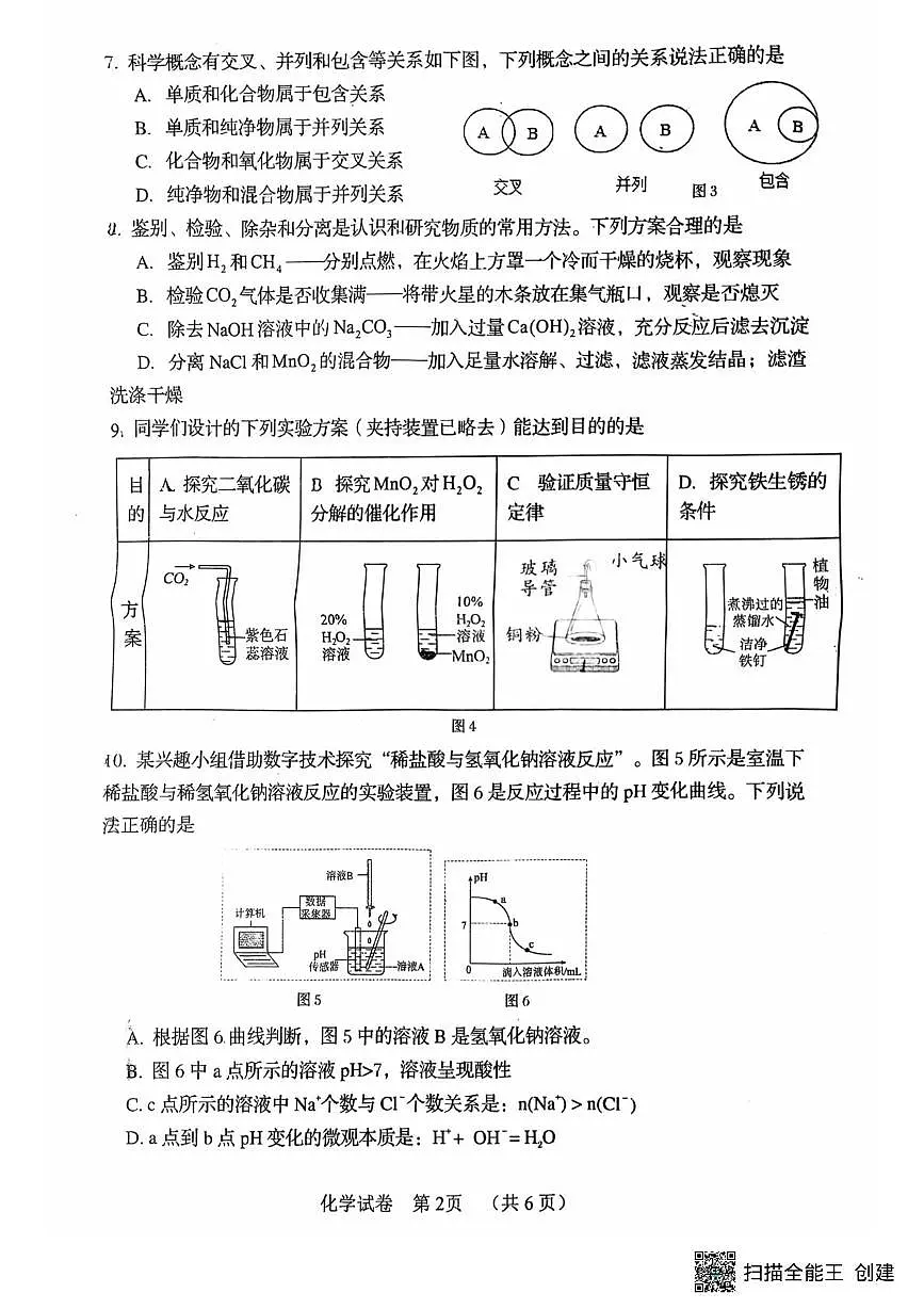 2025春河北秦皇岛海港区初三中考一模 化学 2025春河北秦皇岛海港区初三中考一模 化学第2页