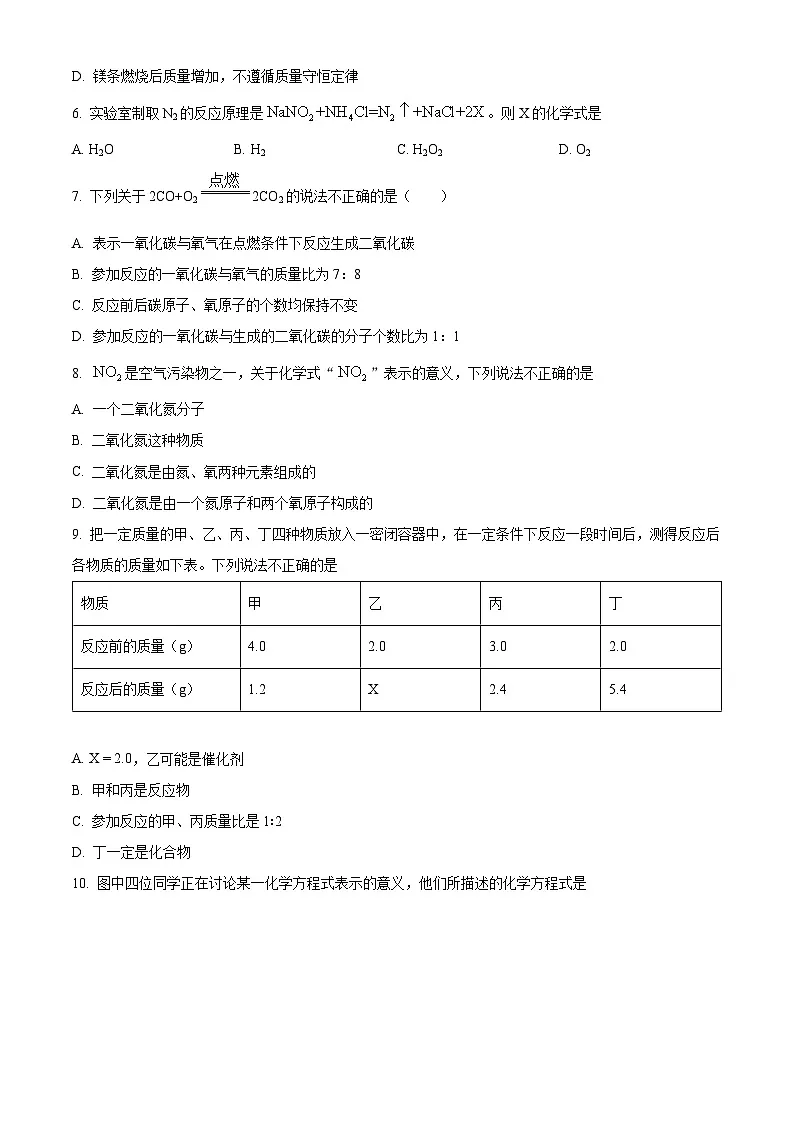 山东省泰安市东平县第二实验中学2024-2025学年八年级下学期第一次月考化学试题(原卷版+解析版)第2页