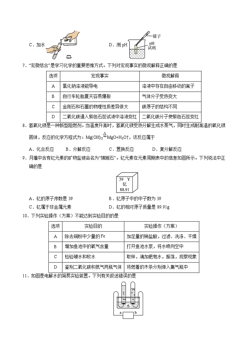 2025年中考押题预测卷:化学(河南卷)(考试版)第2页