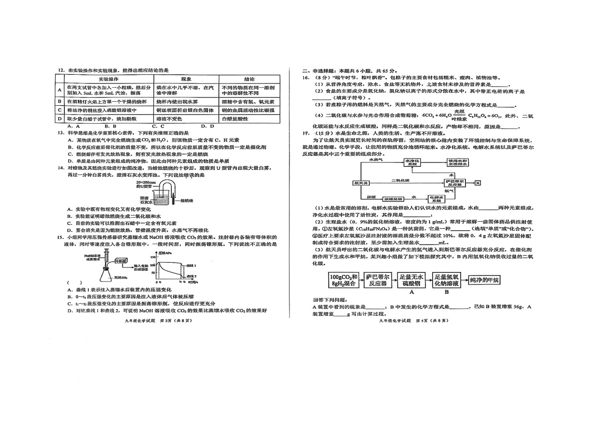 2025年山东省菏泽市菏泽经济技术开发区中考二模化学试题(中考模拟)第2页