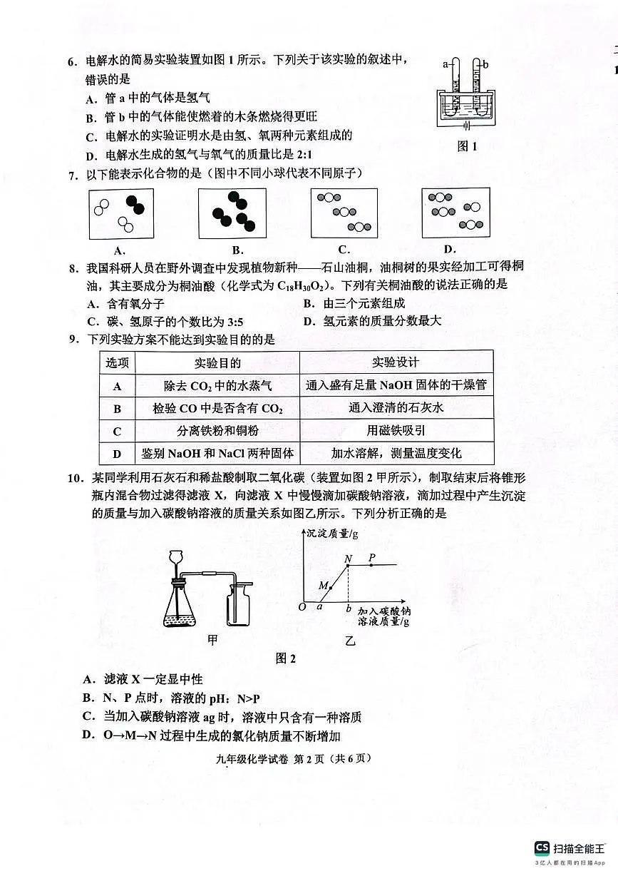 2025年河北省唐山市古冶区中考二模化学试题(中考模拟)第2页