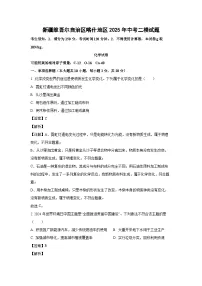 新疆维吾尔自治区喀什地区2025年中考二模化学试题（解析版）