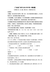 广东省广州市2025年中考一模化学试题（解析版）