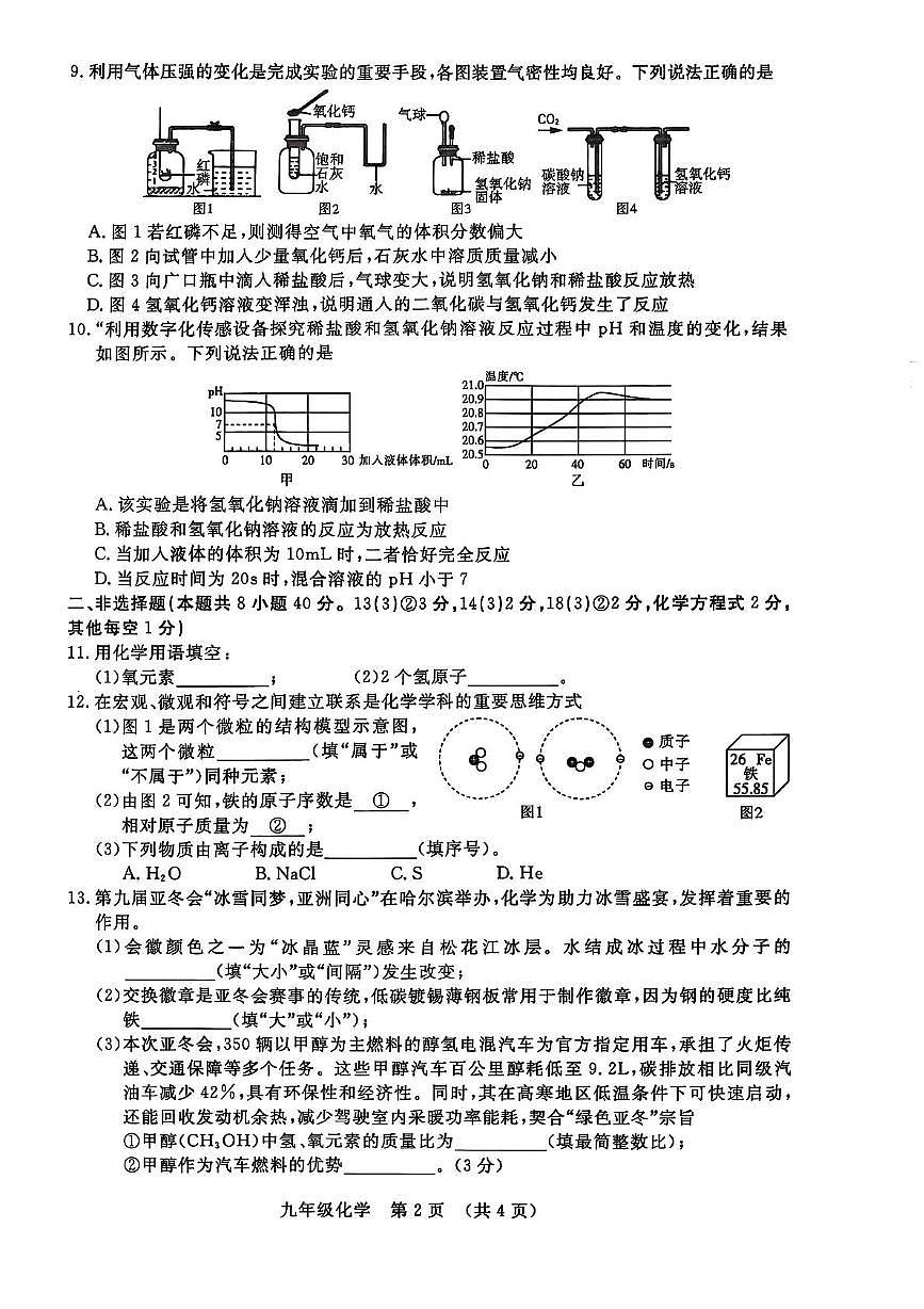 2025年吉林省长春市绿园区中考二模化学试卷(中考模拟)第2页