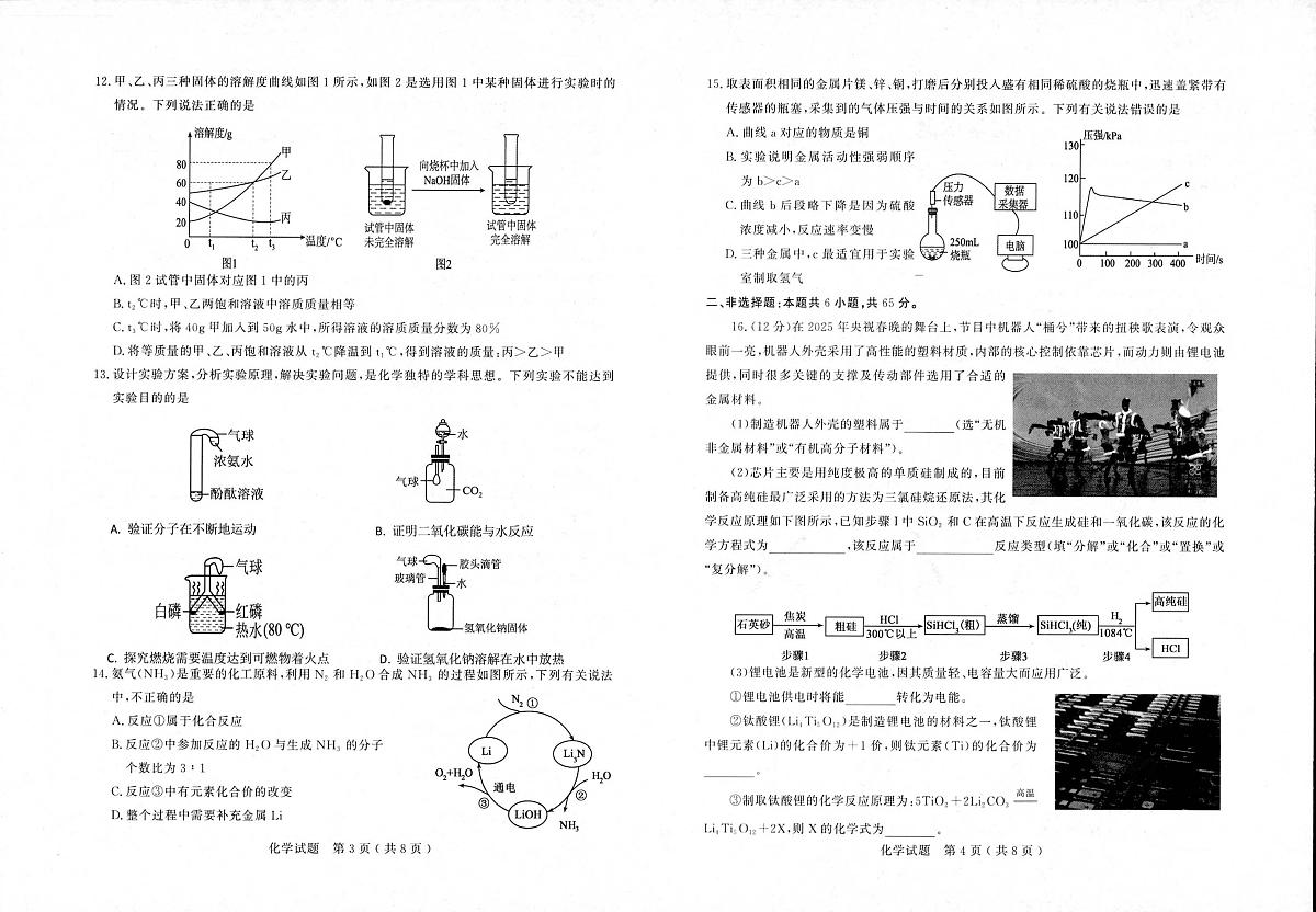 2025年山东省聊城市冠县山东省聊城市冠县三模三模化学试题(中考模拟)第2页