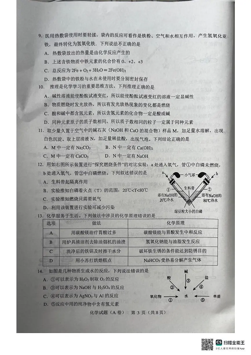 2025年山东省临沂市罗庄区中考二模化学试题(中考模拟)第3页
