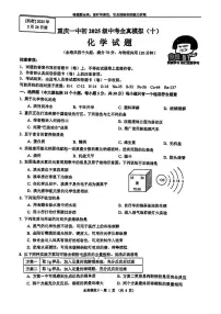 2025年重庆市第一中学中考全真模拟（十)化学试题（中考模拟）