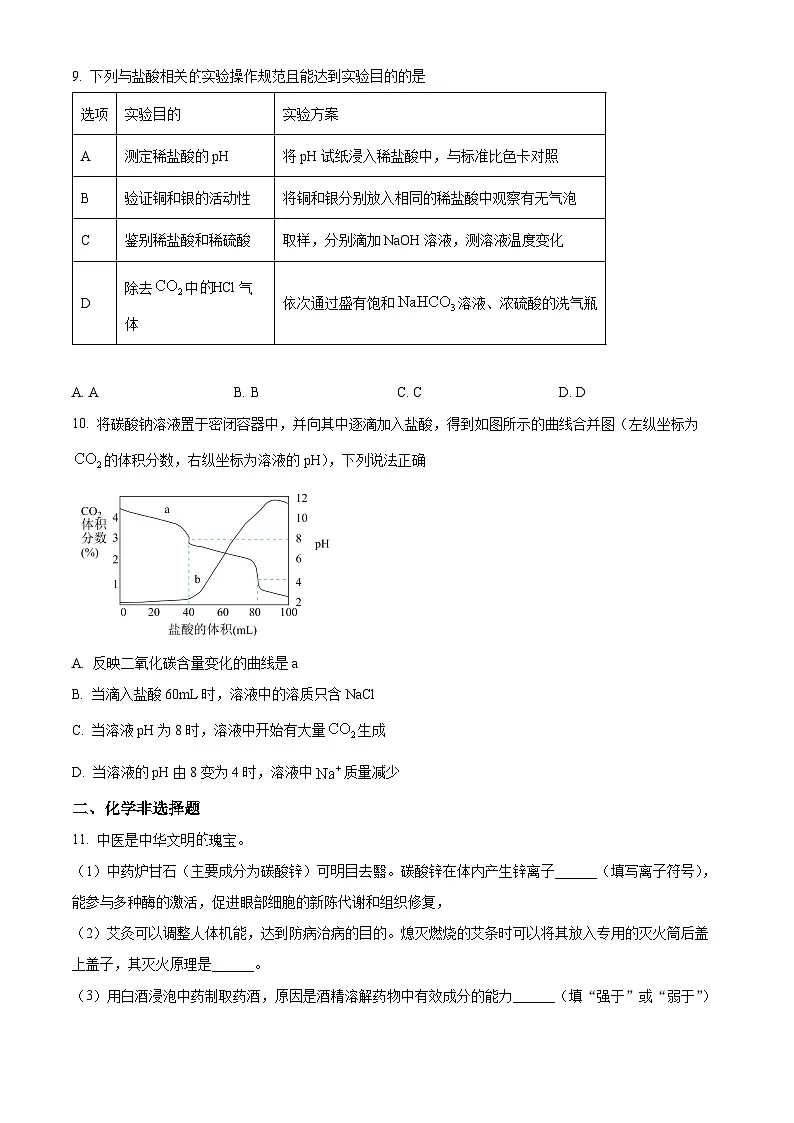 2025年江苏省徐州市铜山区中考二模化学试题(中考模拟)第3页