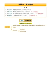 2025年中考化学专项复习讲义专题04 水和溶液(解析版)