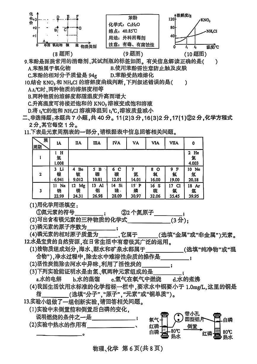 2025年吉林省长春市德惠市中考二模化学试题(中考模拟)第2页