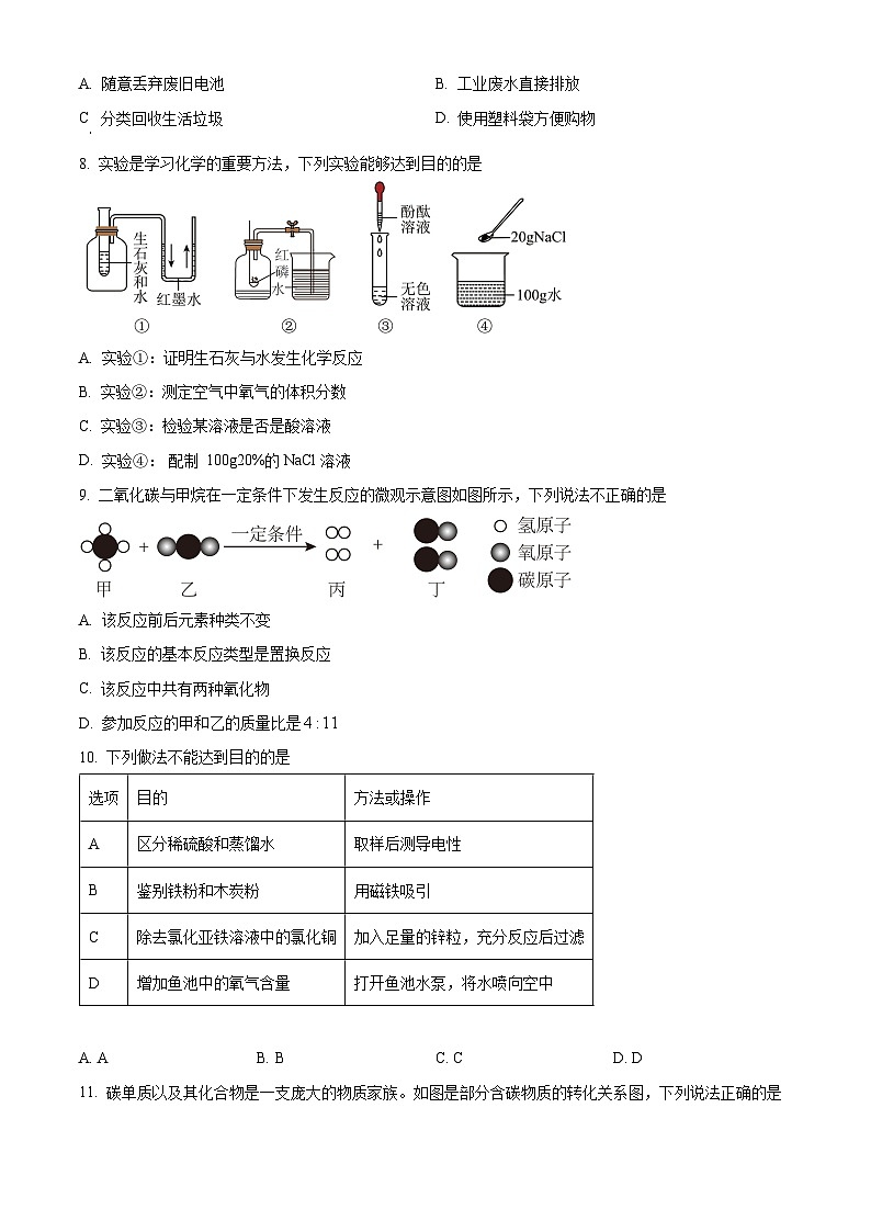 2025年宁夏吴忠市红寺堡区中考联考化学试卷(中考模拟)第2页