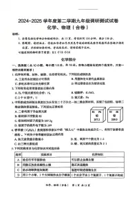 2025年深圳市坪山区中考二模化学试卷含答案