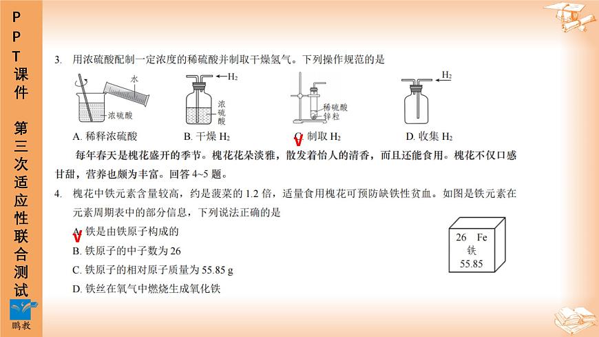 2025年6月深圳市多校初三第三次适应性联合测试化学试卷PPT课件第3页