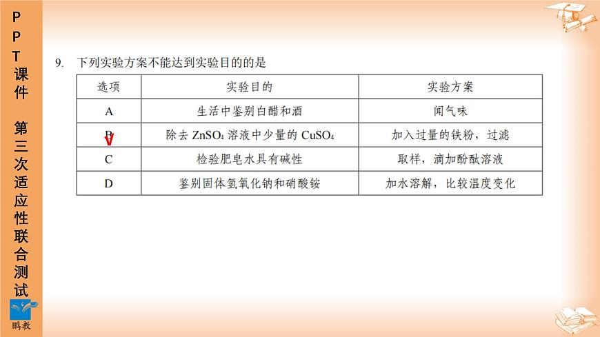 2025年6月深圳市多校初三第三次适应性联合测试化学试卷PPT课件第8页