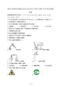 黑龙江绥化绥棱县2024_2025学年九年级第二学期3月月考化学试卷[有答案]