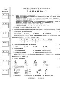 2025年广东省惠州市一中教育集团中考一模化学试卷（中考模拟）