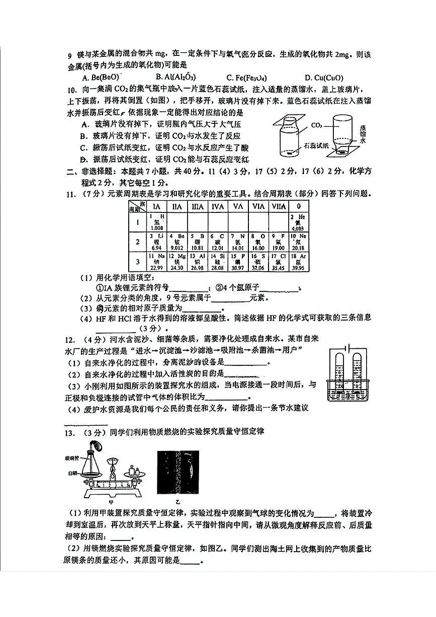 2025年吉林省长春市力旺实验初级中学中考三模化学试题试卷(中考模拟)第2页