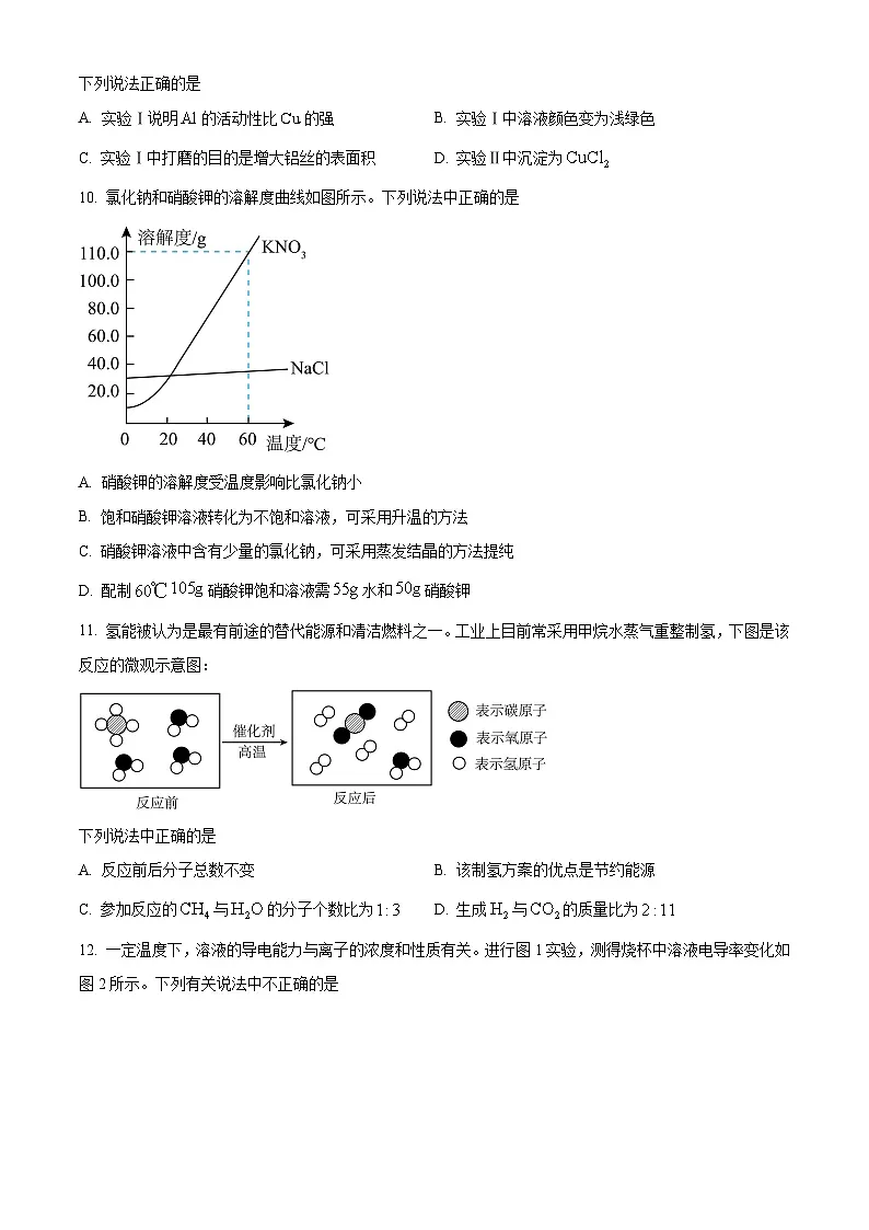 2025年江苏省连云港市东海县实验中学中考二模化学试题(中考模拟)第3页