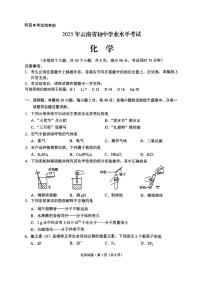 云南省2025年初中学业水平考试化学试卷（无答案）