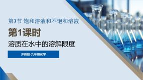 初中化学沪教版（2024）九年级下册（2024）饱和溶液和不饱和溶液评课ppt课件