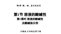 滬教版(2024)化學(xué)九年級(jí)下冊(cè) 8.1 溶液的酸堿性 第1課時(shí) 溶液的酸堿性及酸堿指示劑 （課件）