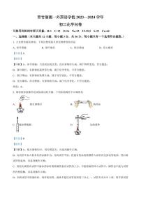 2024年青竹湖湘一外国语学校中考二模化学试卷参考答案