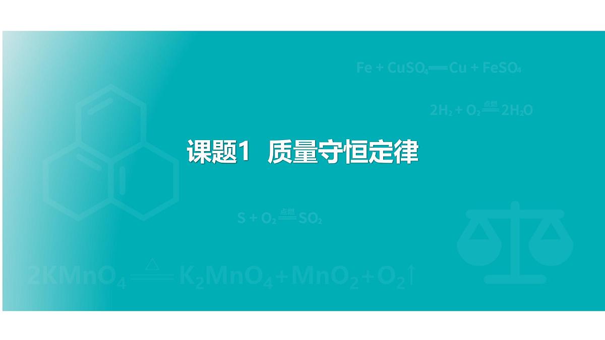 2025年秋新人教版九年级化学上册5.1 质量守恒定律(课件)第1页