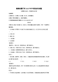 福建省厦门市2025年中考适应性化学试卷（解析版）