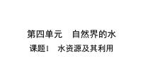 初中化学人教版（2024）九年级上册（2024）水资源及其利用说课课件ppt