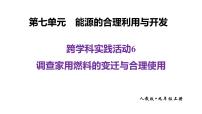 初中化学人教版（2024）九年级上册（2024）调查家用燃料的变迁与合理使用授课课件ppt