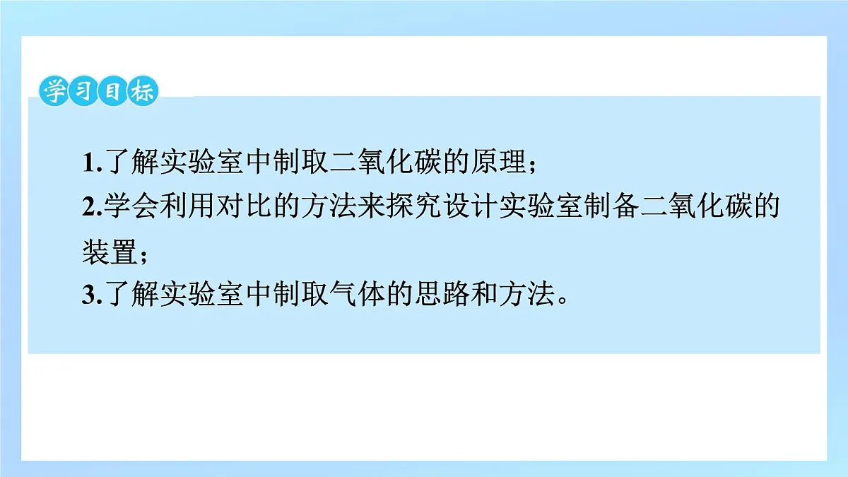 九年级上册化学人教版(2024) 课题3 二氧化碳的实验室制取(1) 课件第2页