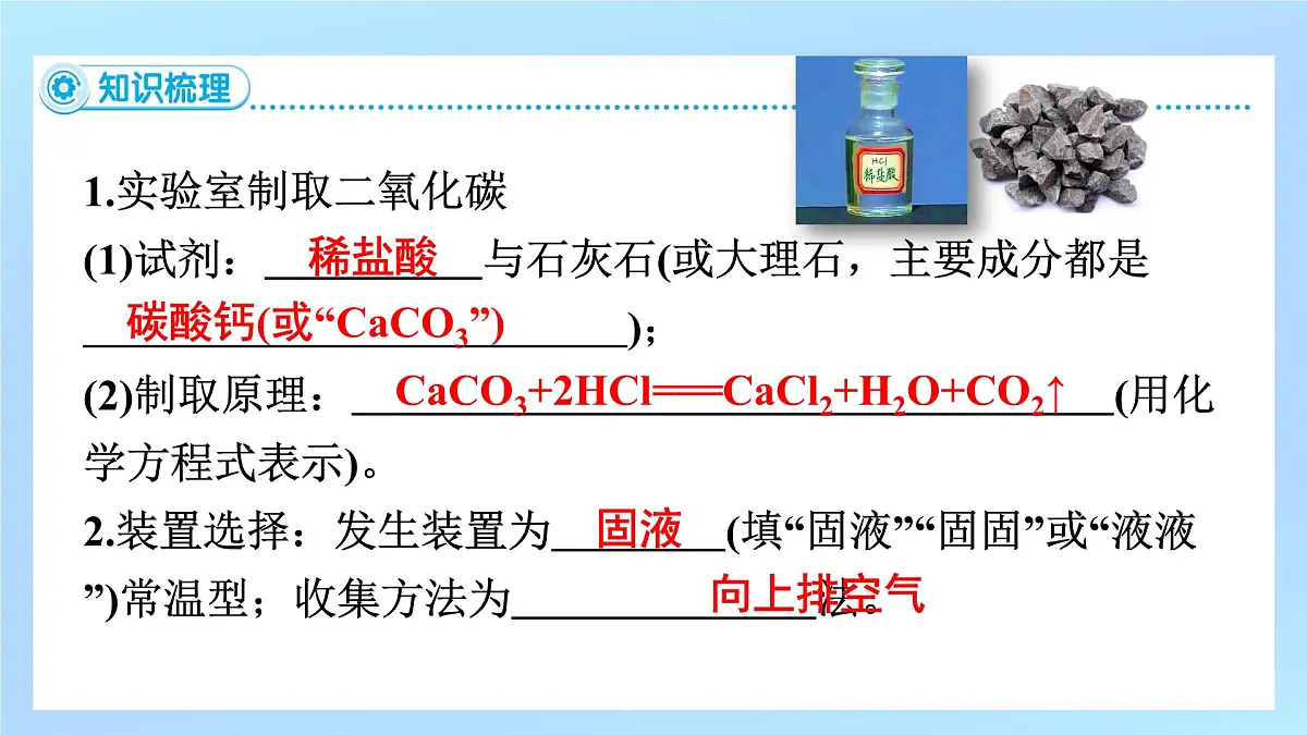 九年级上册化学人教版(2024) 课题3 二氧化碳的实验室制取(1) 课件第8页