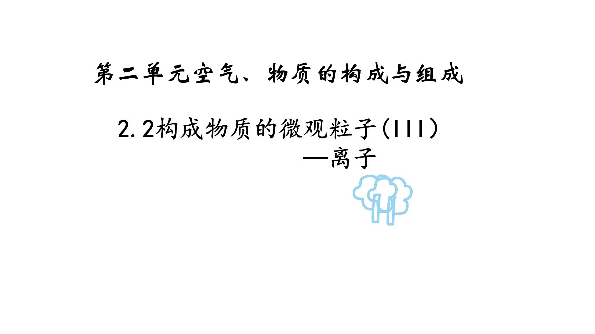 科粤版(2024)化学九年级上册 2.2构成物质的微观粒子离子 课件第1页