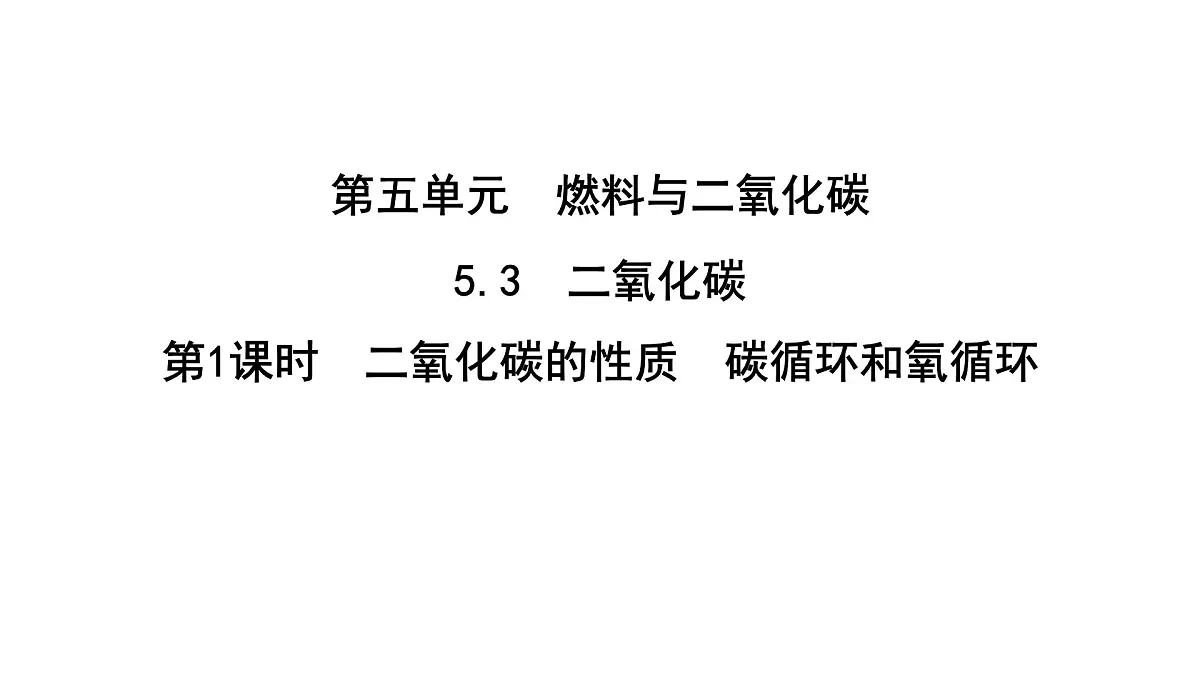 科粤版(2024)化学九年级上册 5.3 二氧化碳 课件第1页
