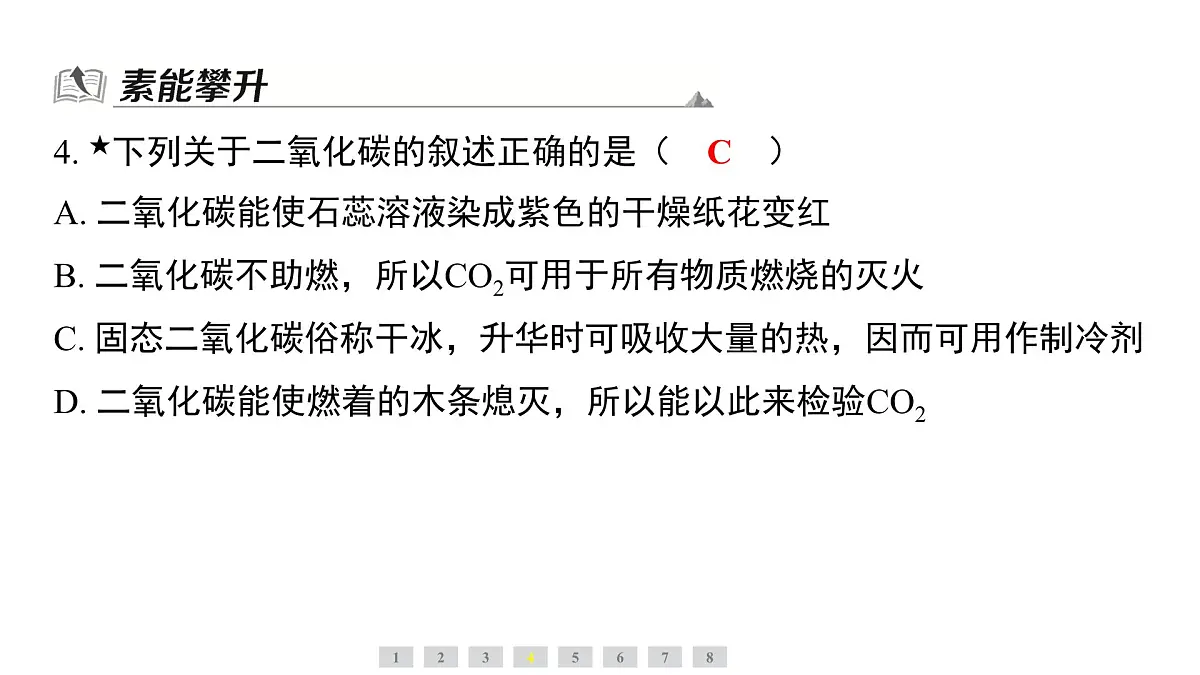 科粤版(2024)化学九年级上册 5.3 二氧化碳 课件第7页