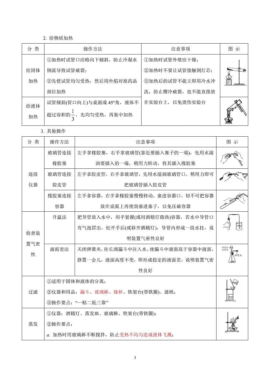 中考化学必考实验专练(01 走进化学实验室第3页
