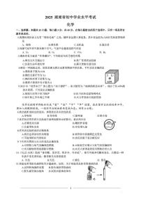 2025年湖南省中考化学试题含标答