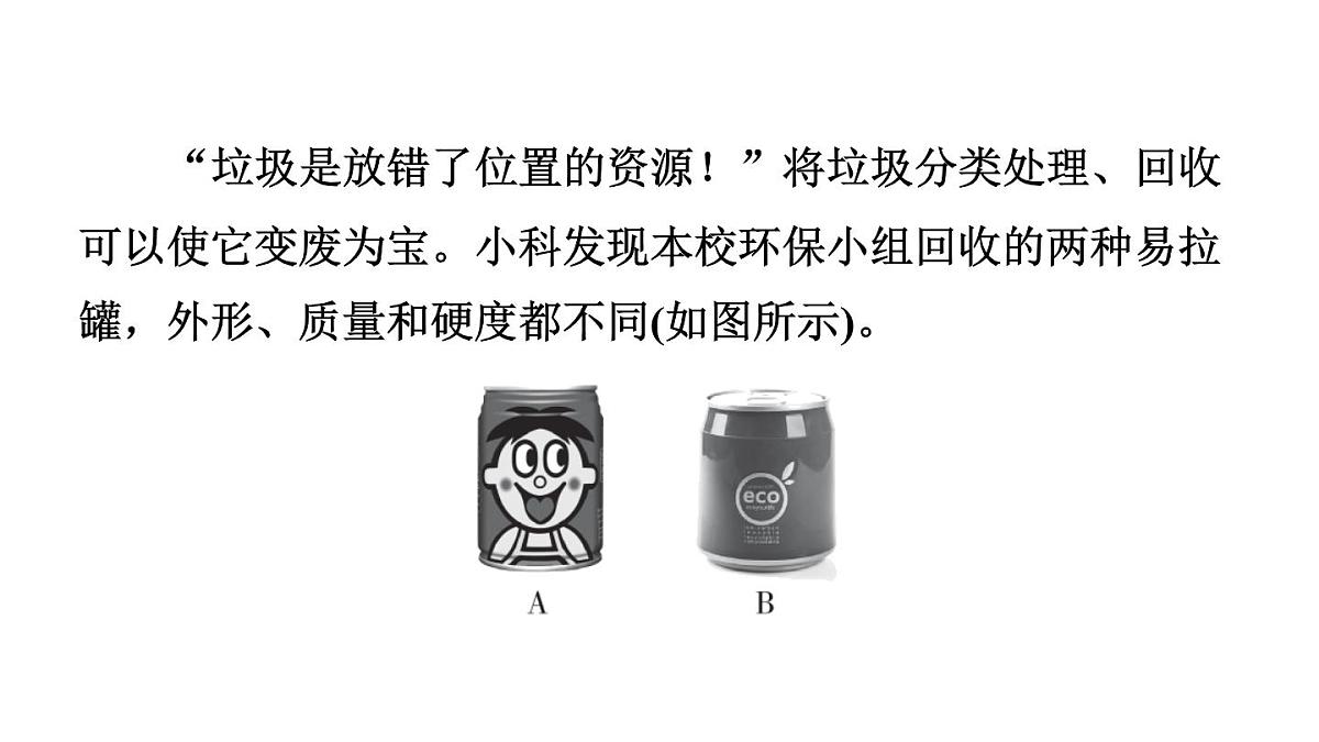 沪科版化学(2024)九年级上册 跨学科实践活动5 调查日常生活中金属废弃物的种类及回收利用课件第2页