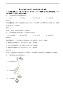 黑龙江省齐齐哈尔市2025年中考化学真题及同步解析